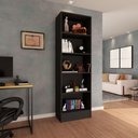 Ver imagem 1 de Estante para Livros Linus 4 Prateleiras Black - Panorama Móveis