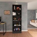 Ver imagem 2 de Estante para Livros Linus 4 Prateleiras Black - Panorama Móveis