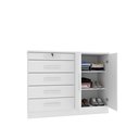 Ver imagem 6 de Cômoda 5 Gavetas 2 Portas 136cm Istambul Branco/Neve