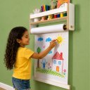Ver imagem 1 de Porta Bobina Lousa de Parede Infantil para Desenho e Pintura + Rolo de Papel - Mariá