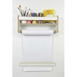 Porta Bobina de Parede Infantil para Desenho e Pintura + Rolo de Papel - Mariá