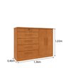 Cômoda 5 Gavetas 2 Portas 136cm Istambul - 3