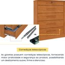 Ver imagem 6 de Cômoda 5 Gavetas 2 Portas 136cm Istambul Bege/Cinamomo