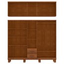 Ver imagem 3 de Guarda Roupa 10 Portas 2 Gavetas com Espelho Cobre Imbuia - Fn