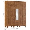 Ver imagem 4 de Guarda Roupa 10 Portas 2 Gavetas com Espelho Cobre Imbuia - Fn