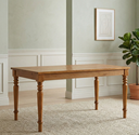 Ver imagem 1 de Mesa de Jantar 6 Lugares Madeira Maciça 160cm Amarílis Marrom/Mel