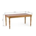 Ver imagem 3 de Mesa de Jantar 6 Lugares Madeira Maciça 160cm Amarílis Marrom/Mel
