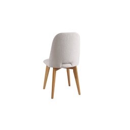 Kit 2 Cadeiras de Jantar Estofadas Iris Linho Cru Pés Palito - 4