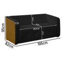 Ver imagem 7 de Sofá Orgânico Tokio 3 Lugares 195cm Bouclê Facto:bouclê Preto