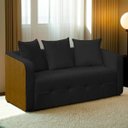 Ver mais imagens de Sofá Orgânico Tokio 3 Lugares 195cm Bouclê Facto:bouclê Preto
