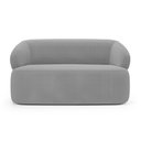 Ver imagem 6 de Kit Poltrona Giratória e Sofá Orgânico Living Glee 02 Lugares 140cm Bouclê Cinza - Desk Design