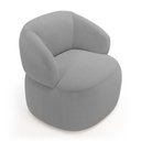 Ver imagem 4 de Kit Poltrona Giratória e Sofá Orgânico Living Glee 02 Lugares 140cm Bouclê Cinza - Desk Design