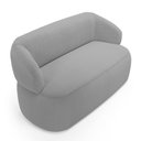 Ver imagem 3 de Kit Poltrona Giratória e Sofá Orgânico Living Glee 02 Lugares 140cm Bouclê Cinza - Desk Design