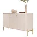 Ver imagem 4 de Buffet Brisa do Vale 3 Portas MDP 133cm Off White e Dourado Bechara Móveis