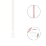 Pendente Industrial Cabo Tecido Triplo CQ E27 Vintage:Rosa Claro - 4