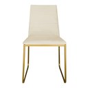 Ver imagem 3 de Kit 03 Cadeira de Jantar Estofada Lille Base Gold Courino Bege - Montanaris Decor