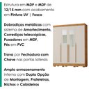 Ver imagem 5 de Guarda Roupa Casal 4 Portas com Espelho 159 cm Domus Cedro Areia Rudk
