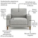 Ver imagem 5 de Poltrona Decorativa Oasis Pes Madeira Boucle Tce 1018 Moll