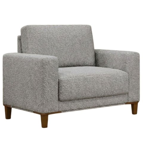 Poltrona Decorativa Oasis Pes Madeira Boucle Tce 1018 Moll