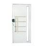 Porta Pivotante de Alumínio Branco 2,10 x 1,20 Com Pux. Friso e Visor com Fechadura Digital Linha 30 - 2
