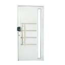 Ver imagem 2 de Porta Pivotante de Alumínio Branco 2,10 x 1,20 Com Pux. Friso e Visor com Fechadura Digital Linha 30