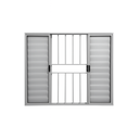 Ver imagem 4 de Veneziana 6 Folhas Aluminio Branco com Grade 1,00x1,50