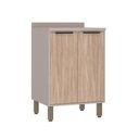 Ver imagem 1 de Balcão 60cm 2 Portas com Tampo Stylo Luciane Móveis Cinammon-cumaru