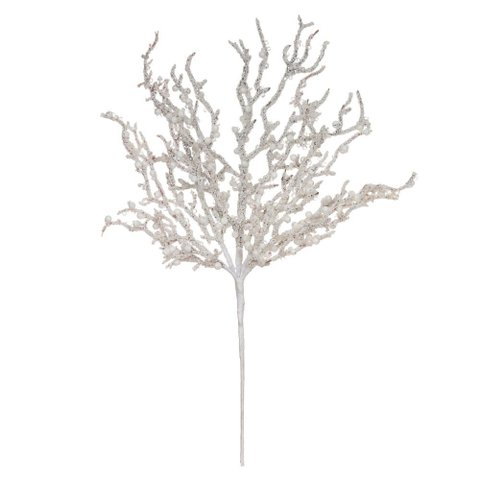 Galho Decorativo de Berry Nevada Branco 40cm | Natal Encantado Formosinha