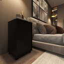 Ver imagem 6 de Mesa de Apoio para Quarto Quatro Gavetas Movlar Mdp - Mod.0701:preto