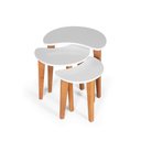 Ver imagem 3 de Mesas Laterais Decoração Kit 3 Elegance Napole Decor - Branco