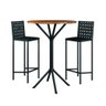 Conjunto de Mesa Bistrô com 2 Banquetas Guarujá Preto / Freijó Artefamol - 1