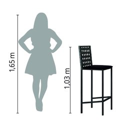 Conjunto de Mesa Bistrô com 2 Banquetas Guarujá Preto / Freijó Artefamol - 8