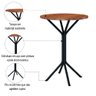 Conjunto de Mesa Bistrô com 2 Banquetas Guarujá Preto / Freijó Artefamol - 5