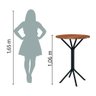 Conjunto de Mesa Bistrô com 2 Banquetas Guarujá Preto / Freijó Artefamol - 7