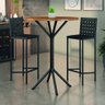 Conjunto de Mesa Bistrô com 2 Banquetas Guarujá Preto / Freijó Artefamol - 2