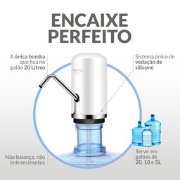 Bomba para Galão de Água Momo Lifestyle - Branco Bom-dia - 4
