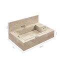 Ver imagem 6 de Conjunto para Banheiro com Espelho, Gabinete, Bancada em Porcelanato com Cuba Esculpida 60cm 