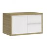 Conjunto para Banheiro com Espelho, Gabinete, Bancada em Porcelanato com Cuba Esculpida 60cm  - 3