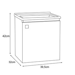 Gabinete Para Banheiro Em Aço Cacau - 5