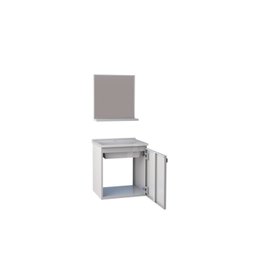 Gabinete Para Banheiro Em Aço Cacau - 2