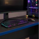 Ver imagem 6 de Mesa Gamer Escrivaninha para Computador Pc 136 cm Home Office Estudo Setup Gamer - Preto e Azul