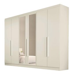 Guarda Roupa Oslo 6 Portas 4 Gavetas com Espelho Mdf - Mademarcs - 2
