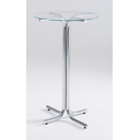 Ver imagem 2 de Mesa Bistro Alta Cromada Me-120/ Tp Vidro