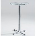 Ver imagem 1 de Mesa Bistro Alta Cromada Me-120/ Tp Vidro