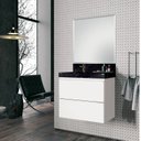 Ver imagem 1 de Conjunto para Banheiro com Espelho, Gabinete e Lavatório em Porcelanato com Cuba Embutida 80cm Yesca