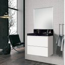 Ver imagem 1 de Conjunto para Banheiro com Espelho, Gabinete e Lavatório em Porcelanato com Cuba Embutida 80cm 