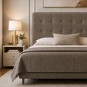 Ver imagem 2 de Cabeceira para Cama Casal King Estofada 1,93 Mts Iza Vilajo: Suede Marrom