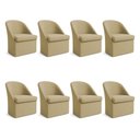 Ver imagem 1 de Kit 8 Poltronas Decorativas Malli Linho - Pallazio Cor:Dourado