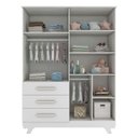 Ver imagem 7 de Quarto de Bebê Completo com Berço Cômoda e Guarda Roupa com Janela em Acrílico 100% MDF Jolie retrô