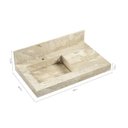 Ver imagem 5 de Conjunto para Banheiro com Espelho, Gabinete e Lavatório em Porcelanato com Cuba Embutida 80cm Yesca